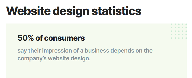 WebFX Website design statistics, a web QA tester can improve company site design